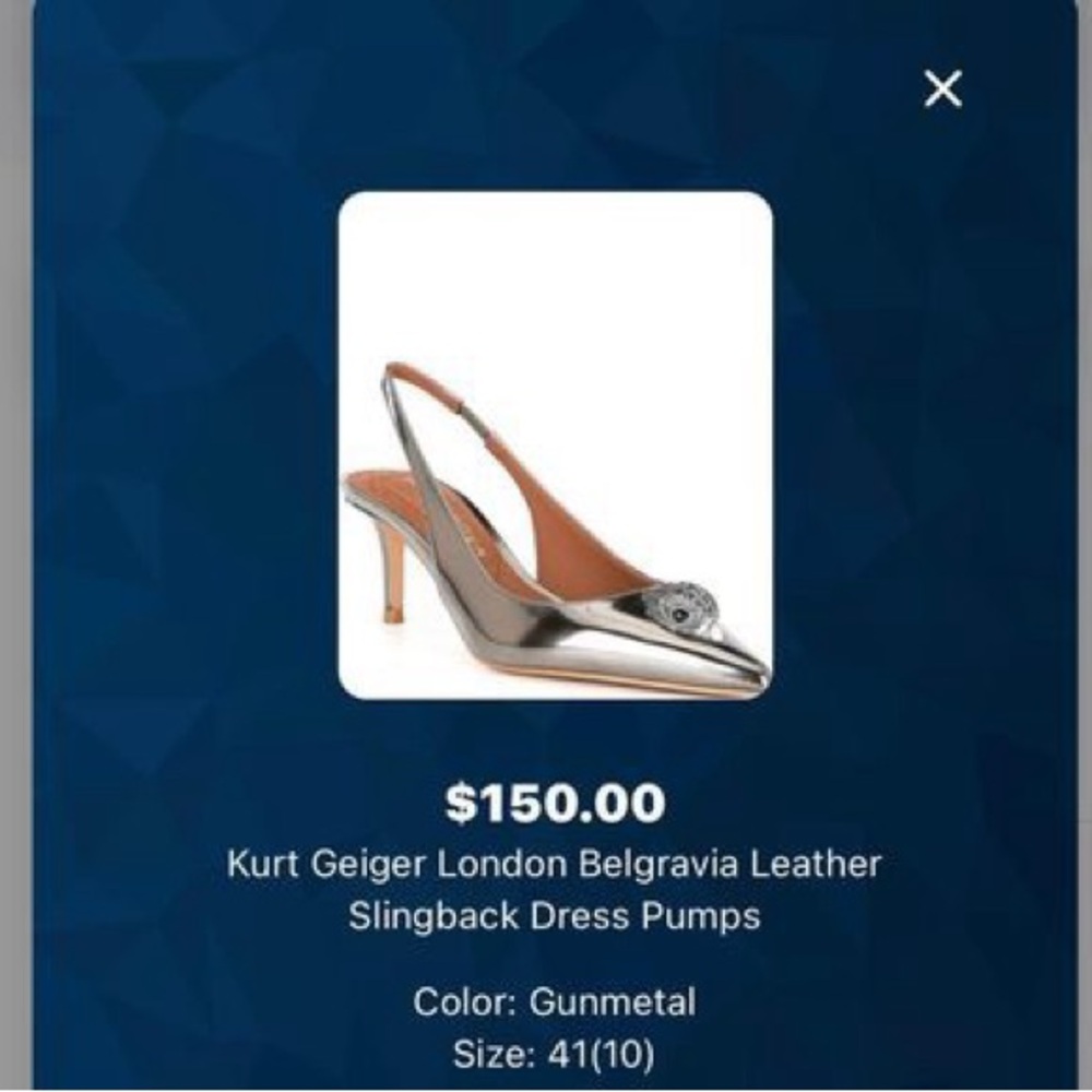 Kurt Geiger London
Belgravia Leather Slingback Dress Pumps NEW